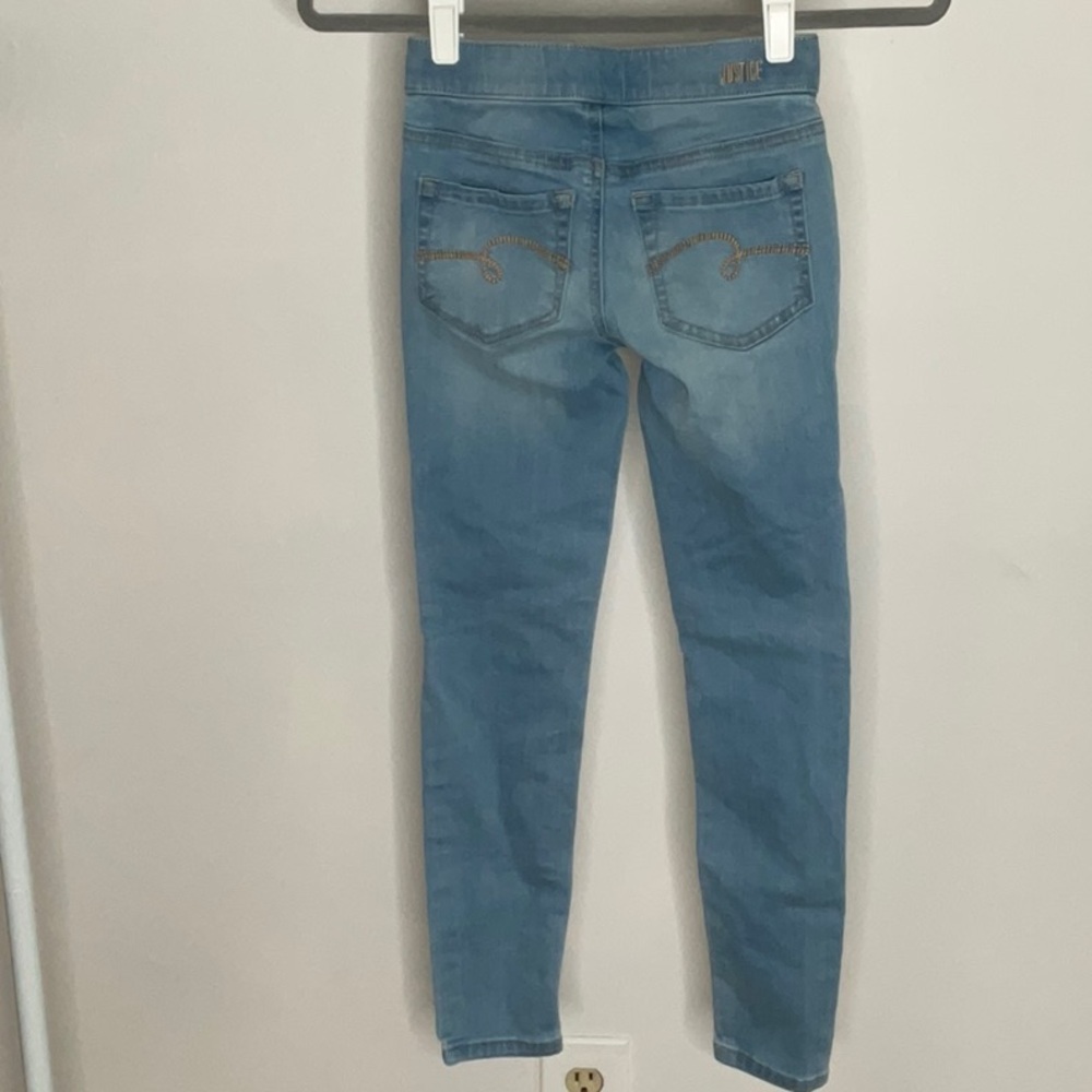 Justice Sequin Mid Rise Jegging Size 10 Slim - Picture 6 of 11